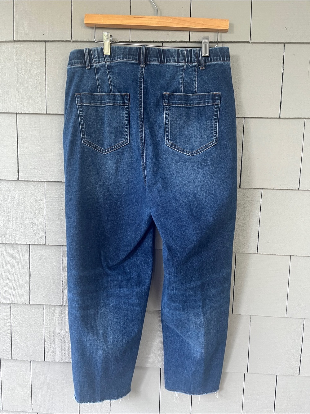 J. Jill Women's High Rise Straight-Leg Dark Blue Denim Jeans 16 - Picture 5 of 7